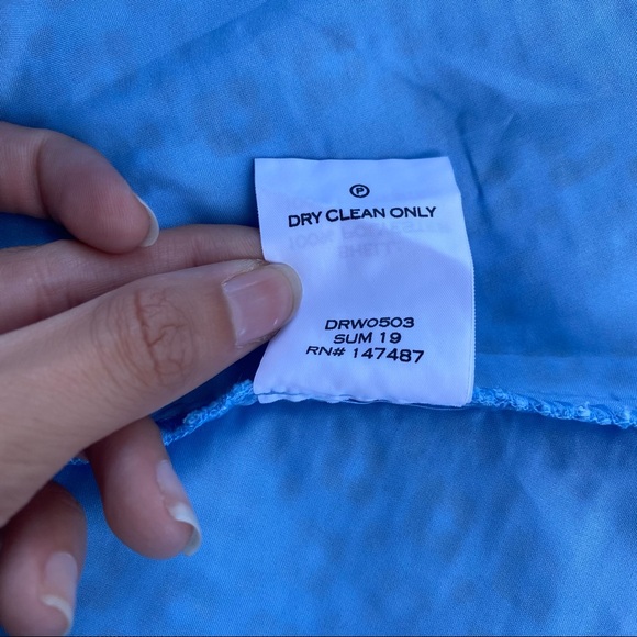 DRAPER JAMES light blue lattice lace a-line dress 8 - Picture 8 of 13